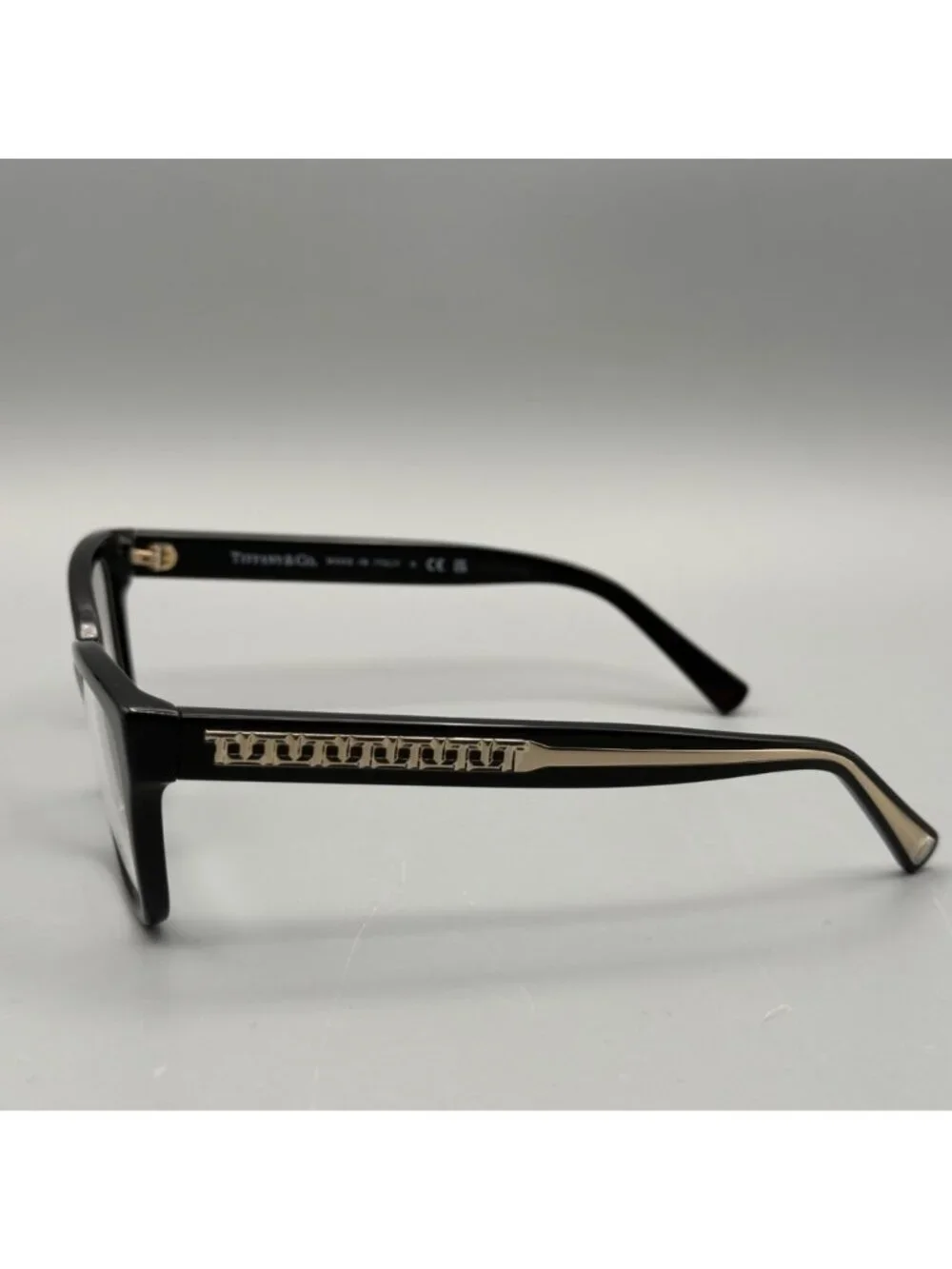 Tiffany & Co. TF2249 8001 Eyeglasses Frame Black Gold Cat Eye Full Rim 52-16-140